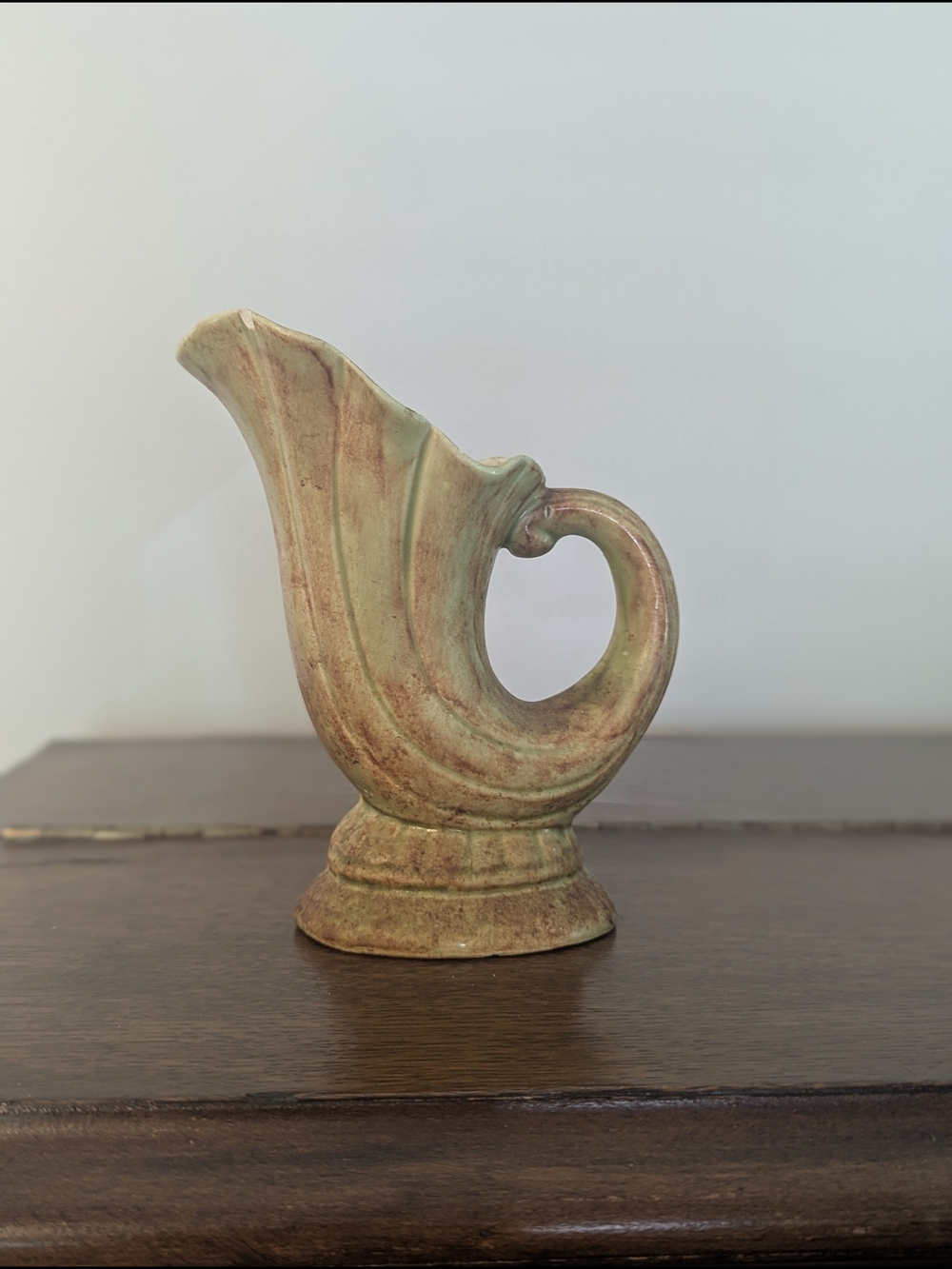 Cornucopia Bud Vase • Blended Green & Brown Glaze